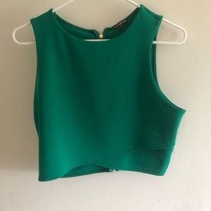 Express Green Crop Top